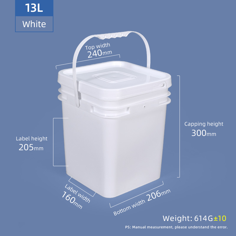 20L Capacity Square Shape Plastic Bait Bucket for Fishing Adventures