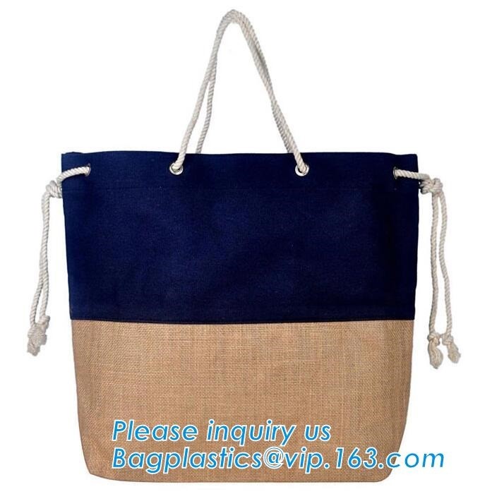 Multifunctional jute bag with low price,Natural Burlap Tote Bags Reusable Jute Bags with Full Gusset,shoulder strap plai