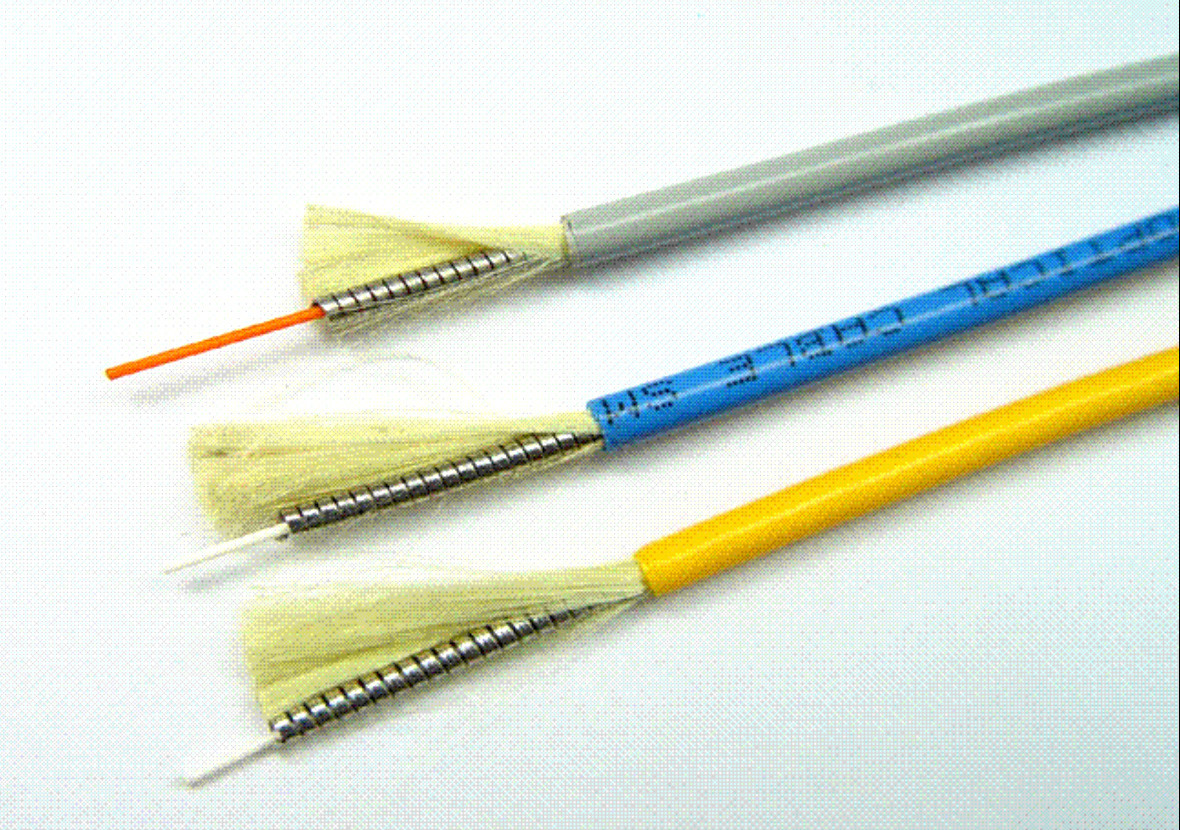 Tight Buffer GJFJV Indoor Optical Fiber Cable Armored Duplex 2.0mm Diameter