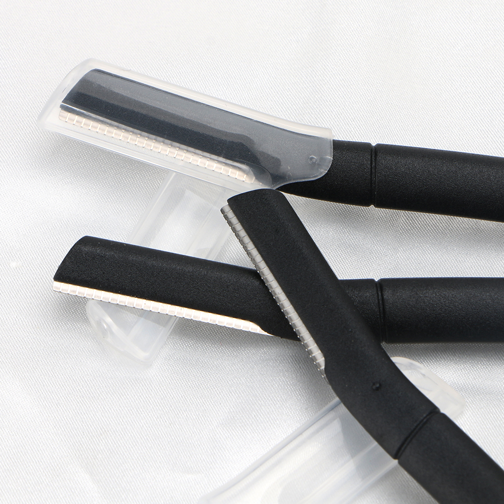 eyebrow razor single blade smooth ABS plastic handle