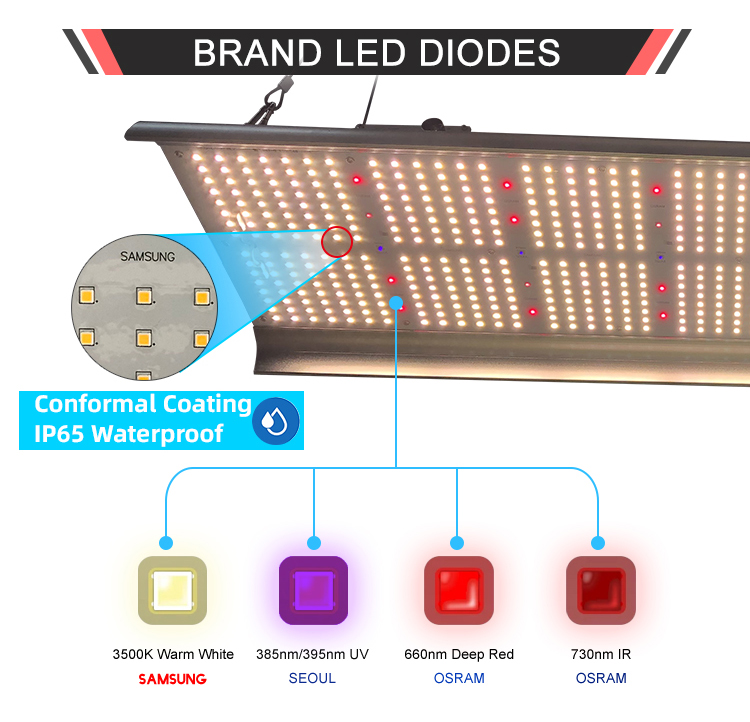 IP65 100w 320w Full Spectrum Quantum LED Grow Lights