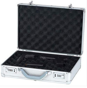 Customzied Size Aluminum Locking Gun Cases With Soft Cushioned Interior