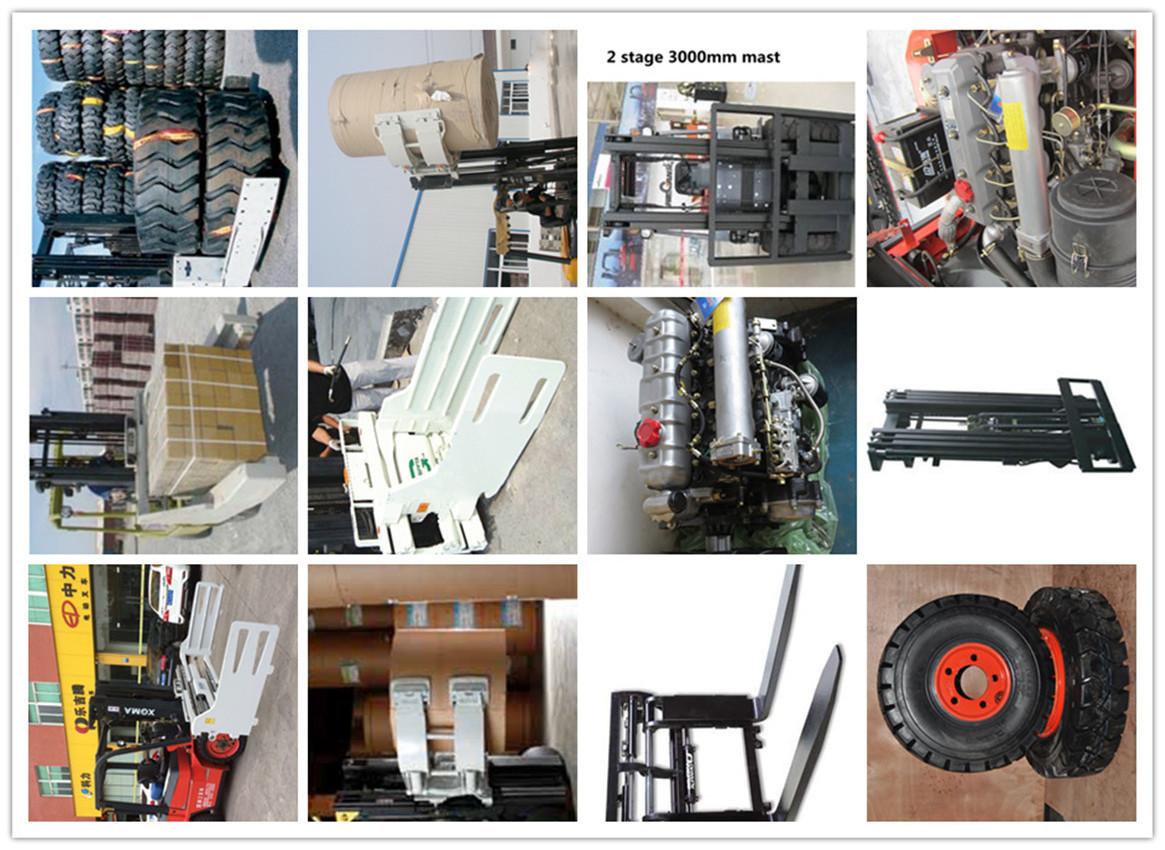 Non Side Shifting Forklift Clamp Attachment , Multi Purpose Clamp 350-450mm Arm Height
