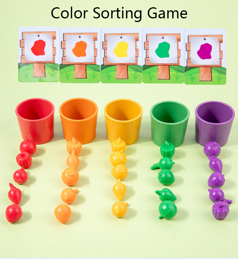 Simulate Farm Kids Wooden Toys Fruits Vegetables Harvest Grow Toys
