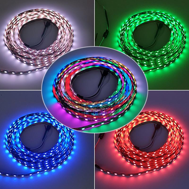 RGB Changeable Color 5050 LED Strip Lights Individually Addressable Ws2812