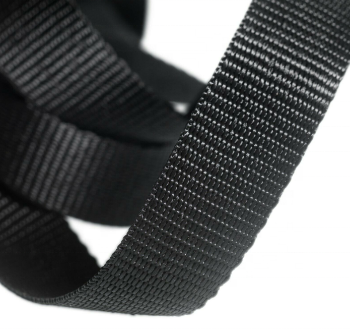 Premium Heavy Duty Polypropylene Webbing Heavyweight 25mm Black Textured Weave Webbing Tape