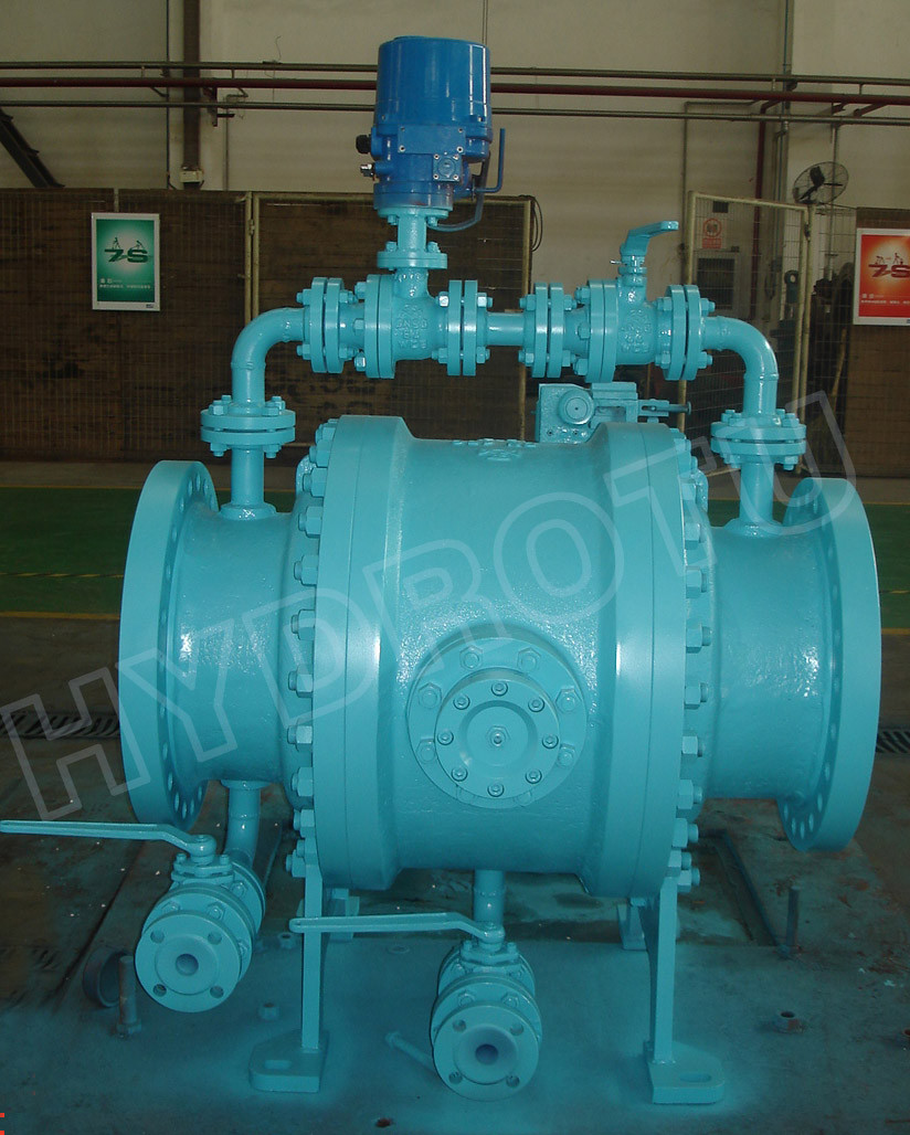 DN300 - 2600 mm Hydraulic counter weight Flanged Globe Valve, spherical Valve for Hydropower Station