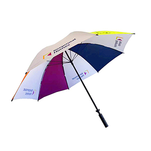 Manual Open Golf Umbrellas Windproof Fiberglass Frame Umbrellas
