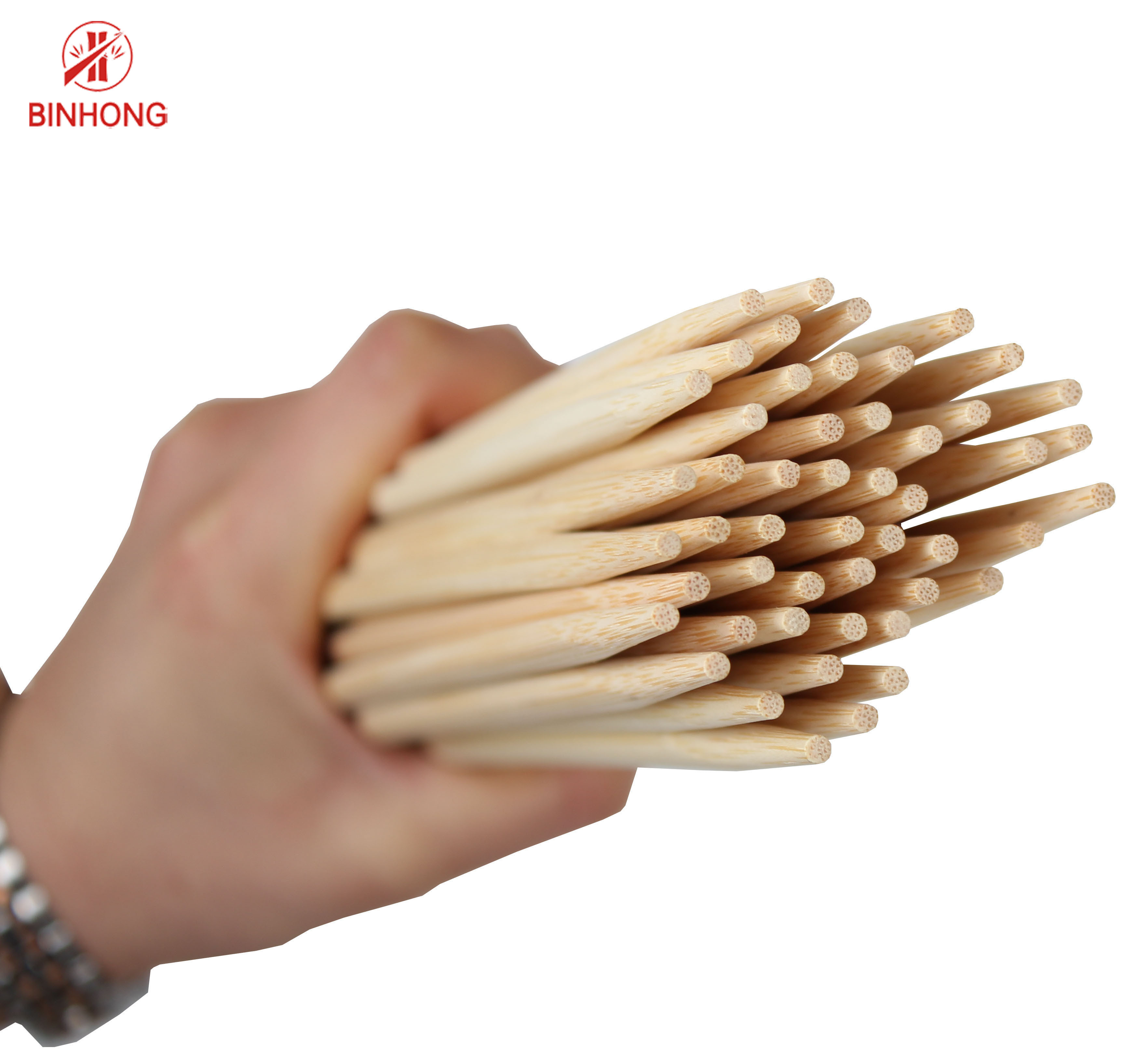 Japanese Disposable Round Bamboo Chopsticks Compostable Custom Logo 18cm