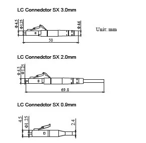 LC PC Connector SM MM PEI FBT Fiber Optics Accessories