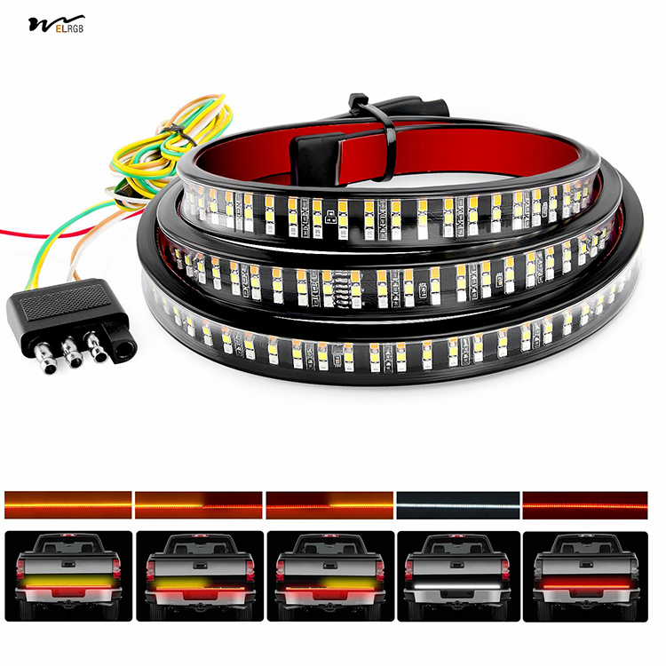 LED Strip Light for Truck Tailgate Side Bed Continuous Amber Brake Running Turn Signal