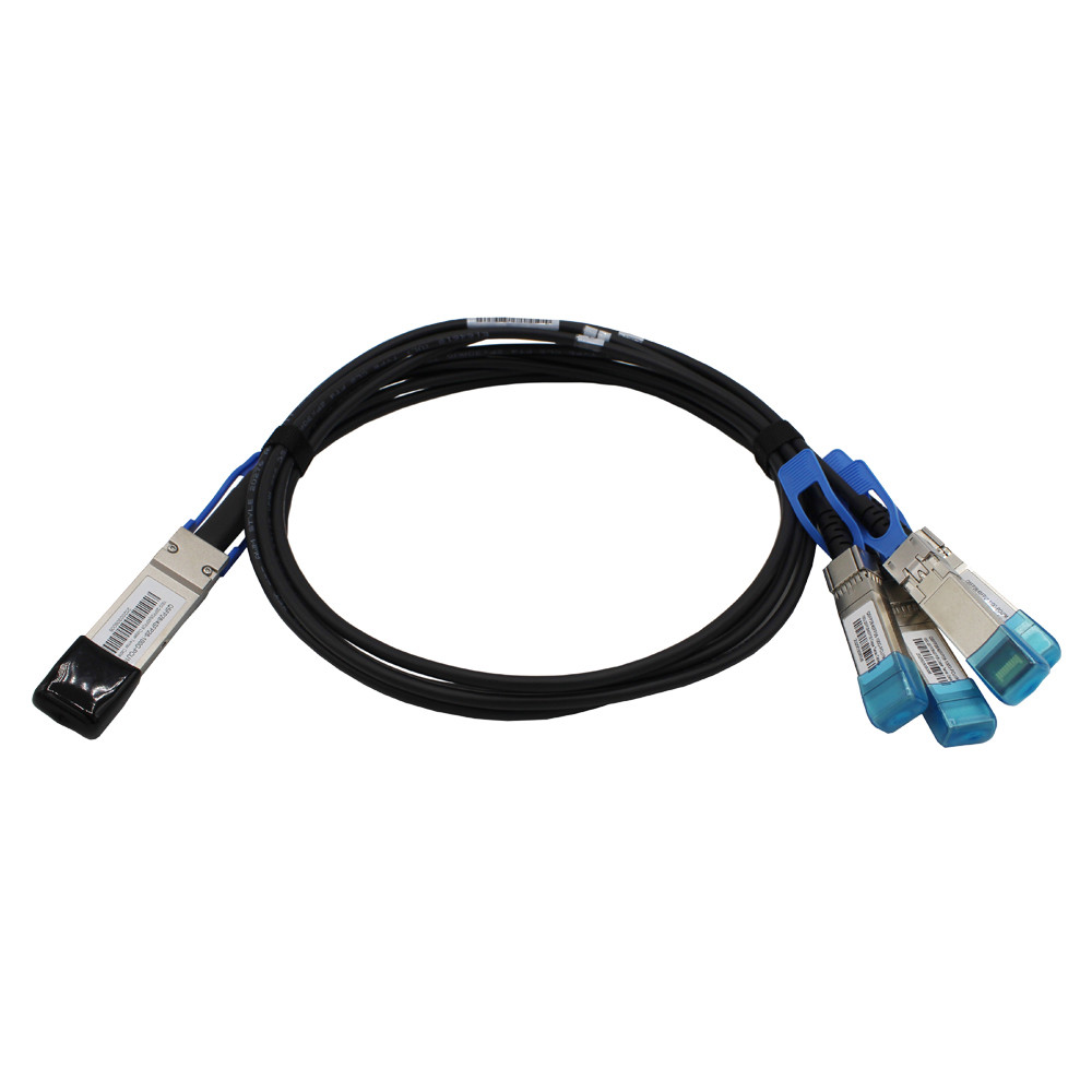 Breakout 100G Qsfp28 To 4xSFP28 Direct Attach Cable With SFP Transceiver