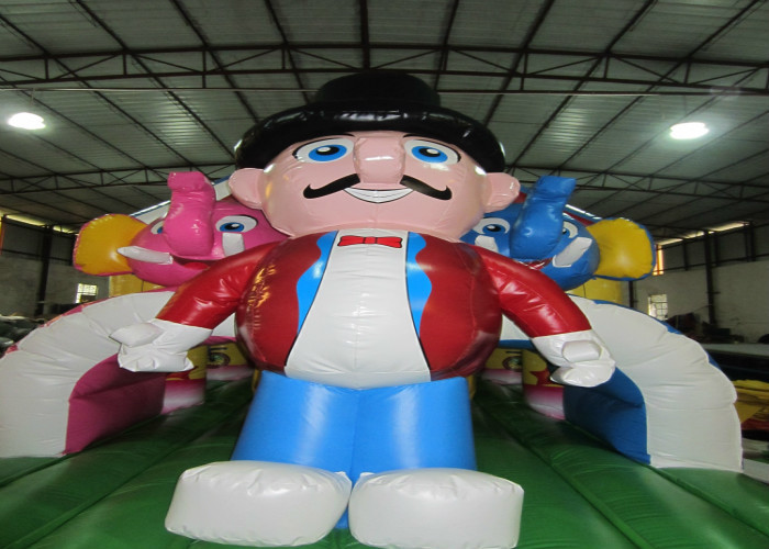 Circus inflatable obstacle courses inflatable elephant obstacle course funny clown inflatable obstacle course