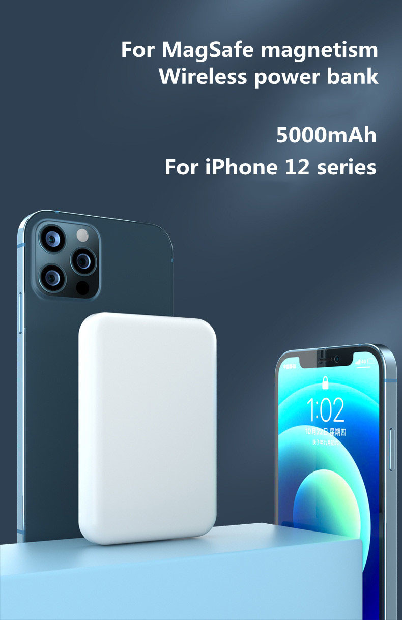 112mm Thickness Portable Wireless Chargers 10W Magnetic Power Bank