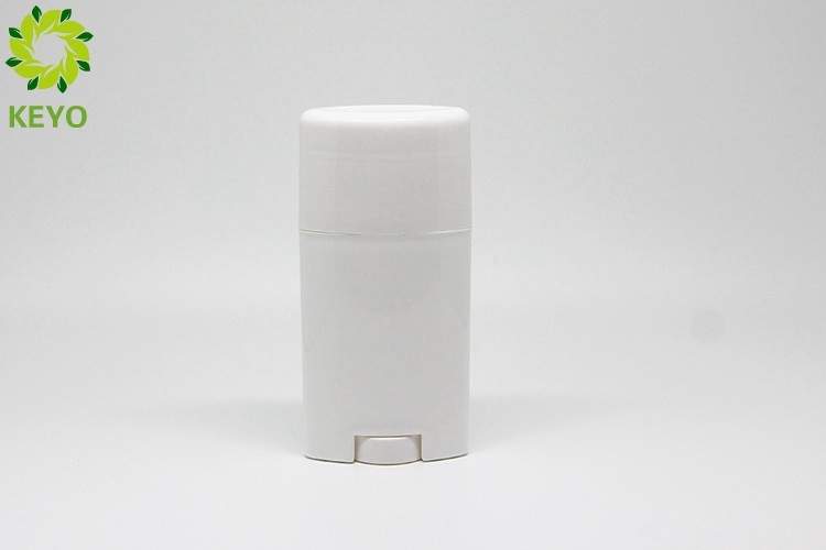 White Bottom Filled Oval Plastic Sun Block Containers 75g Custom Design Acceptable