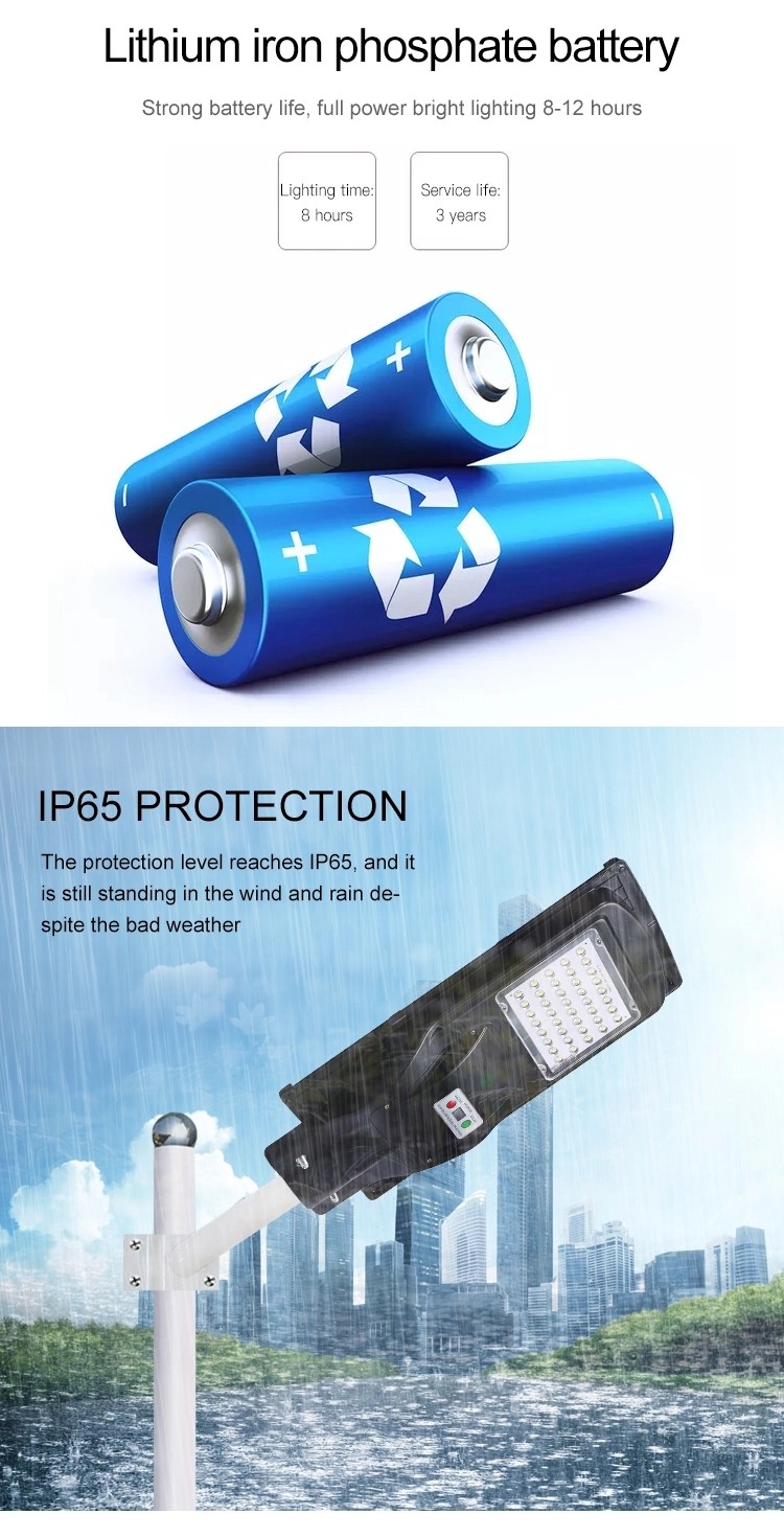 Hight Efficiency LED Street Light With Solar Panel All In One Integrated Type