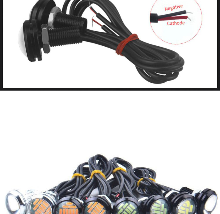 High Power 12v Motorcycle LED Headlights 23MM-4014 Lens Highlight Eagle Eye Led Light