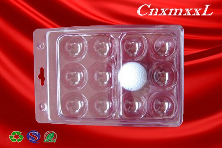 6pcs Golf Ball Transparent Plastic Blister Packaging Toy PVC Blister Tray