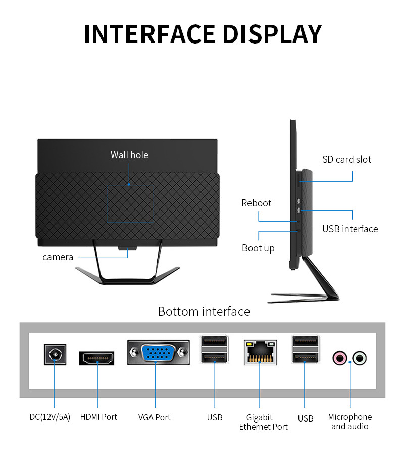 Ultra Thin 100 240V Touch Screen AIO PC For Home Study