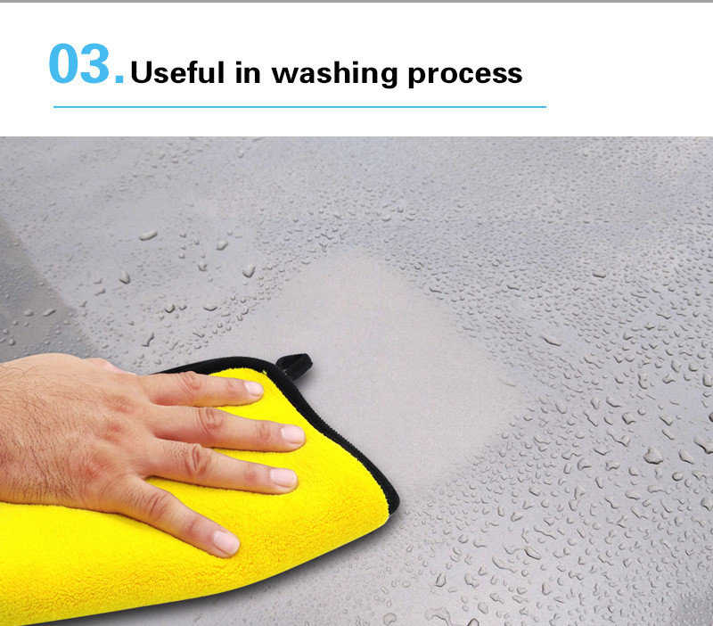 Soft Durable Yellow Car Wash Microfiber Towels Car Wash Drying Towels
