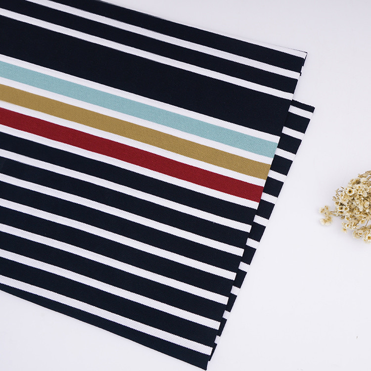 Skin-Friendly And Soft Wear-Resistant Striped Knit Fabric For Casual Wear