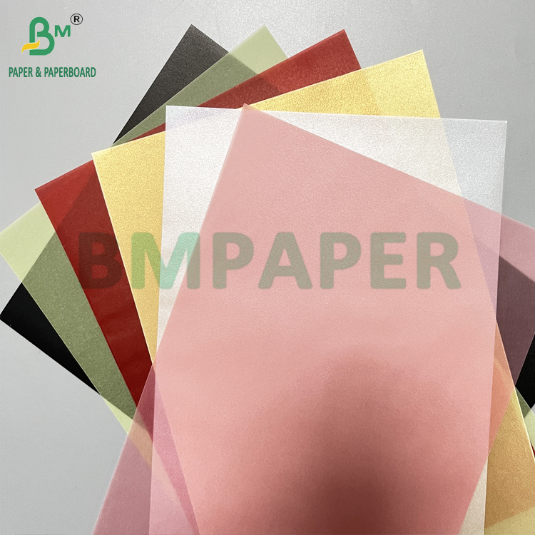 100 GSM Smooth Premium Gold Rose Semitransparent Paper Roll 889mm Width