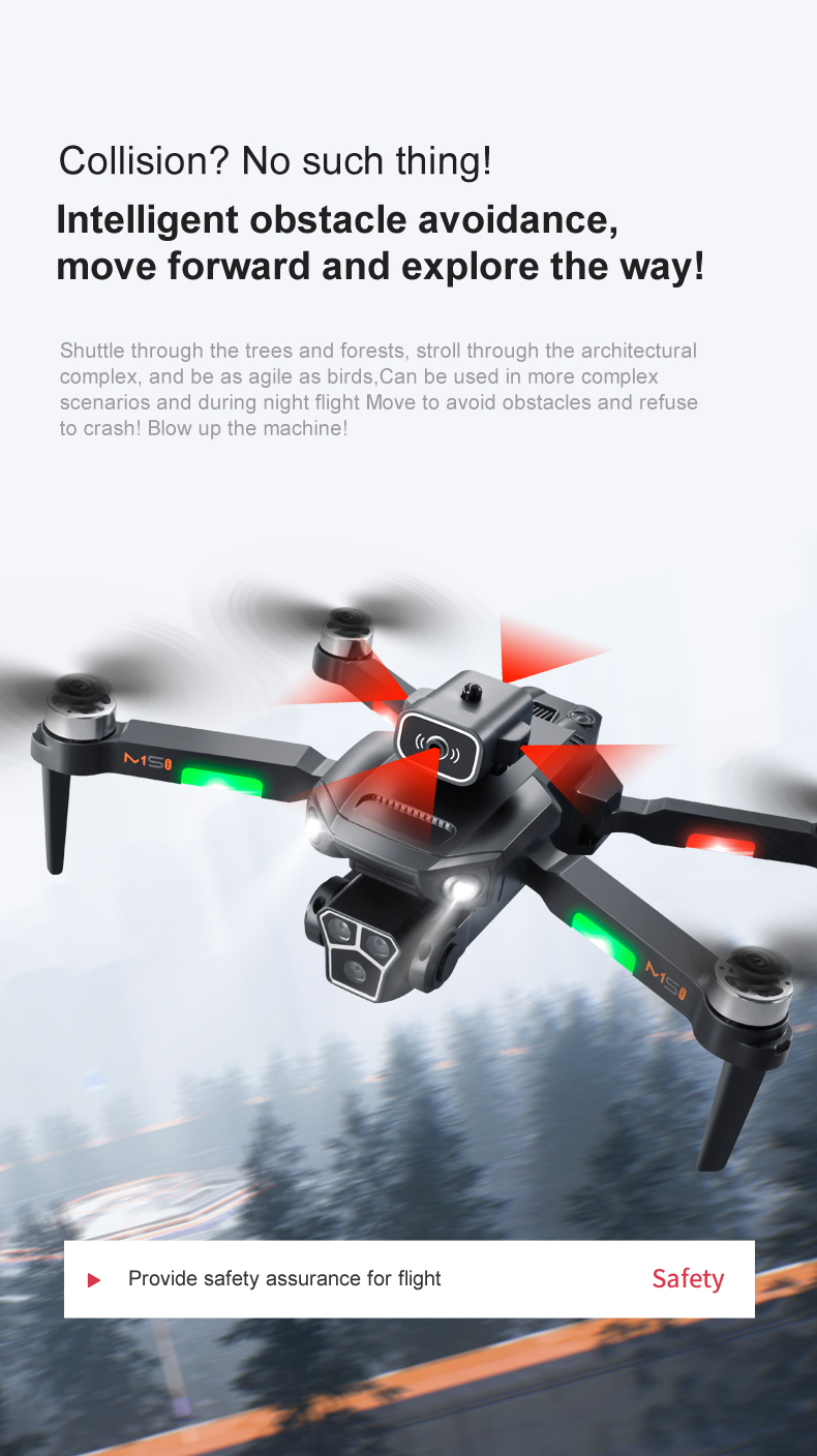 Operator Skill Level M1s Drone 4k Profesional Hd Dual Camera Dron Wifi 1080p Real-time Transmission with Long Flight Time