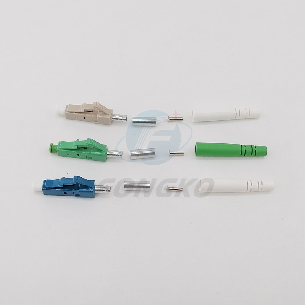 Custom LC APC SM 3.0mm Fiber Optic Connector for LANs WANs