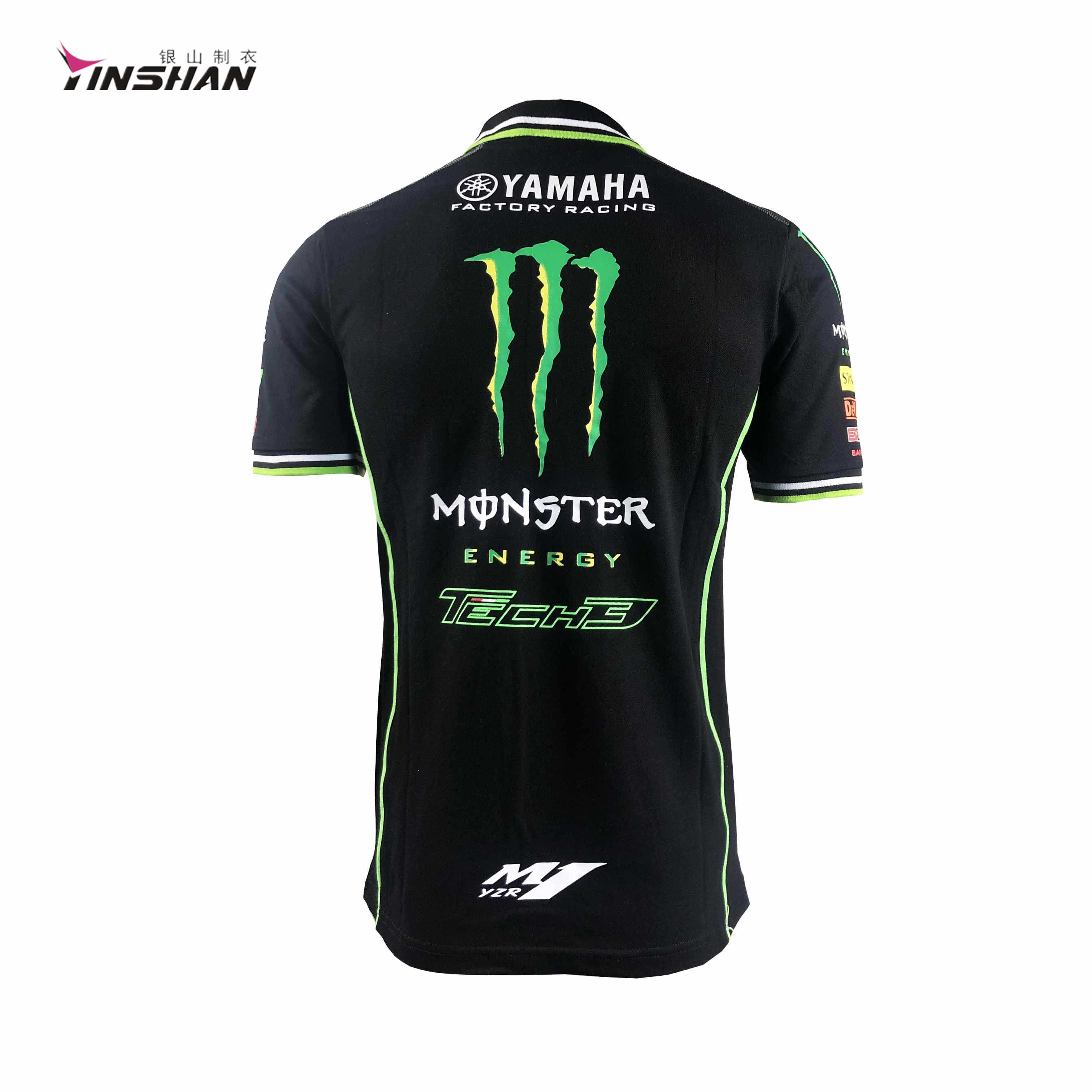 Polyester/Cotton Racing Team Polo Shirts Custom Sublimation Uniform for Motorcycle