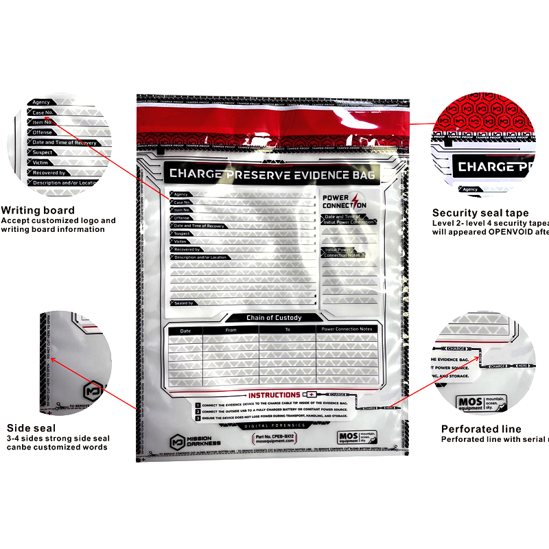 Security Bag Tamper Evident Money Bag Tape Cash Evidence Custom Pe Plastic High S