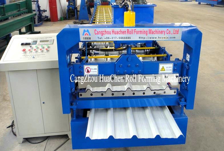 Automatic Roofing Roll Forming Machine Cold Rolled Steel Panel Forming Line