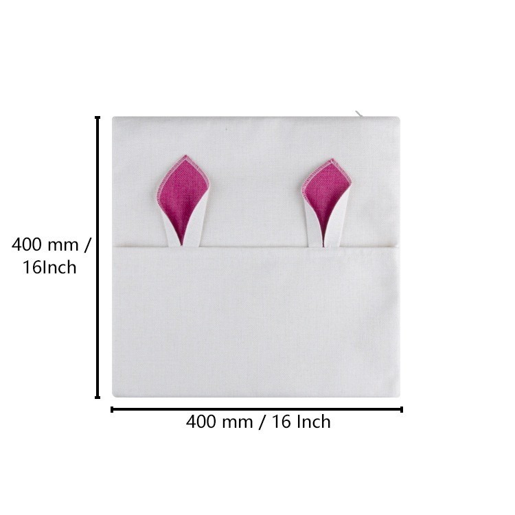 Creative Sublimation Blank Linen Pillow Case With Pocket And Rabbit Ear For Easter Day