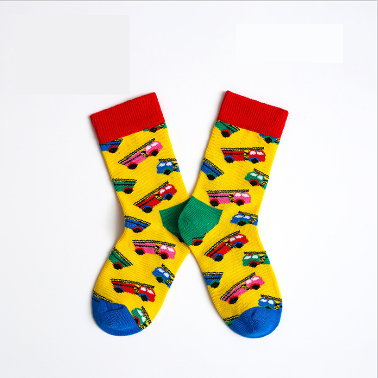 Sporty Printed Picture Socks OEM Available For 7-9 Years Kids