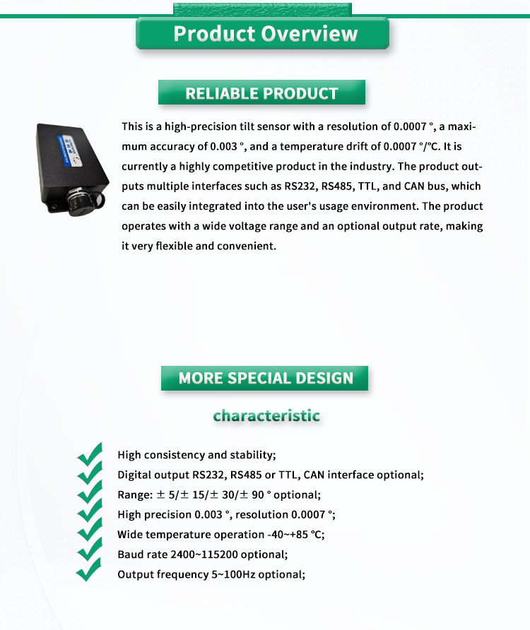 UNIVO UBIS-526 Dual Axis Inclinometer for Accurate Angle Detection in Any Environment