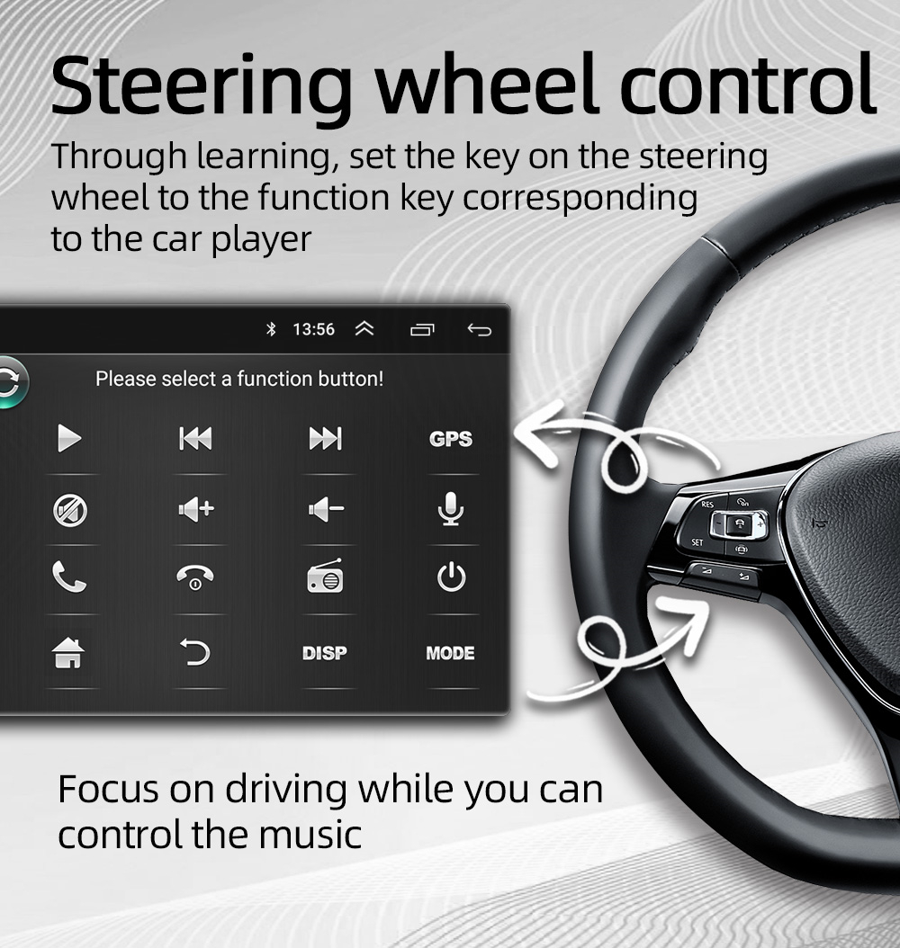 Universal 2DIN Stereo Radio GPS Car Multimedia Video Player for Android 7 9 10 Inch