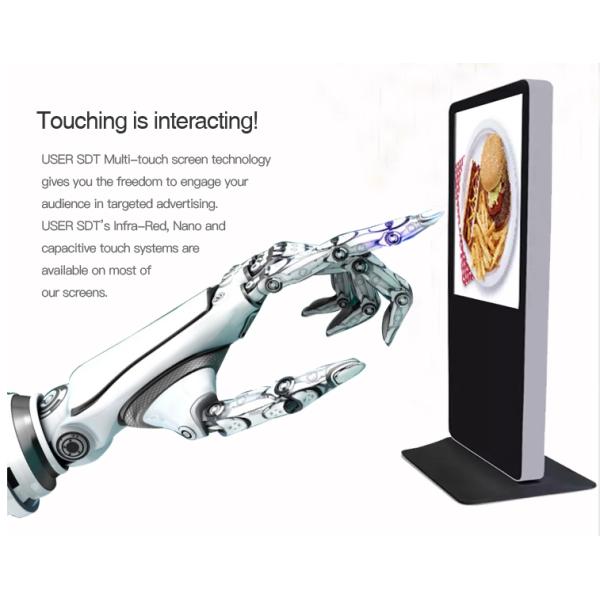 HD Interactive Digital Signage Display , 49'' Floor Standing Digital Display