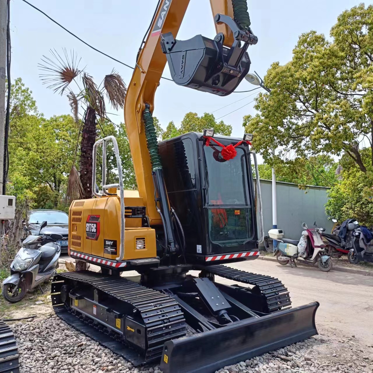 SANY SY95C Used Excavator 2016 in Good Condition with Original Design and Rubber Track
