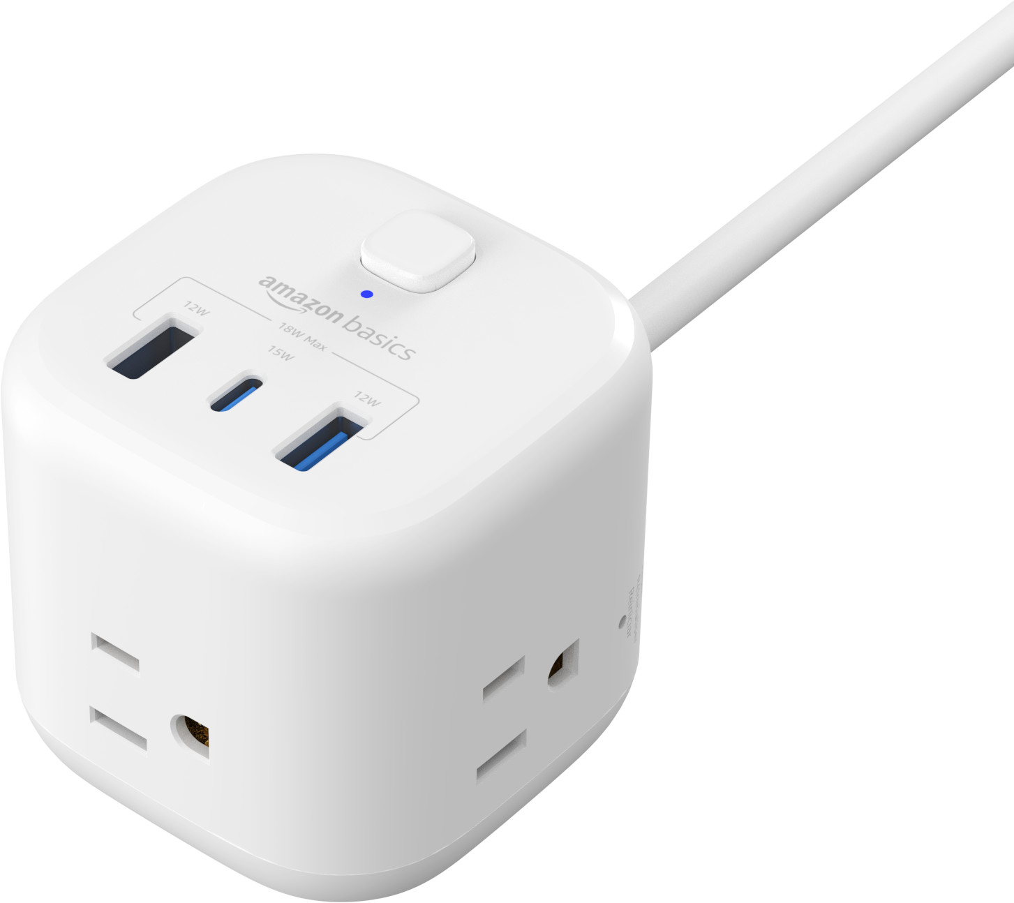 PD 32W Smart Power Strip With Multiple USB Ports USB C 5V3A 9V2.22A 20W Max , USB A1 + A2 5V2.4A 12W Max