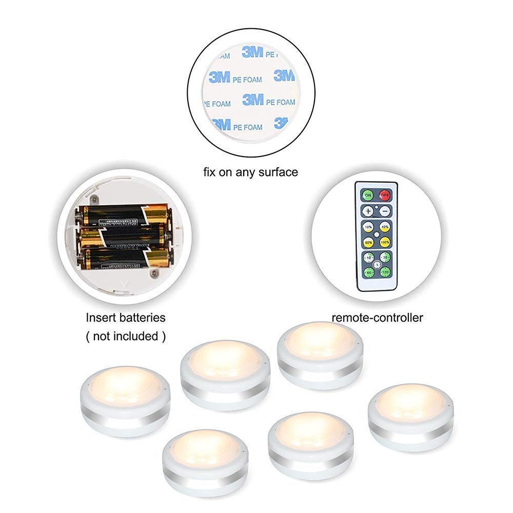EMC certified ABS 61*25.5mm Remote Control Under Cabinet Light