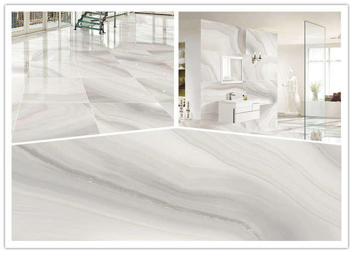 12mm Thkness Marble Look Porcelain Tile / Carrara Porcelain Floor Tile