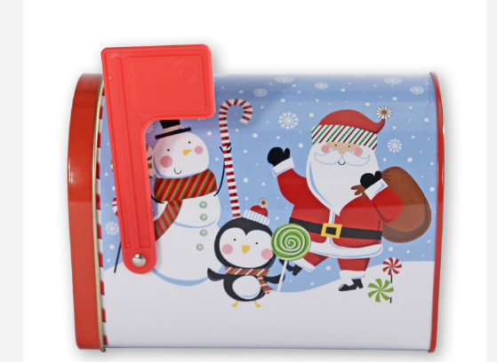 Mailbox Shaped Decorative Tin Containers 0.32mm Large Candle Tins