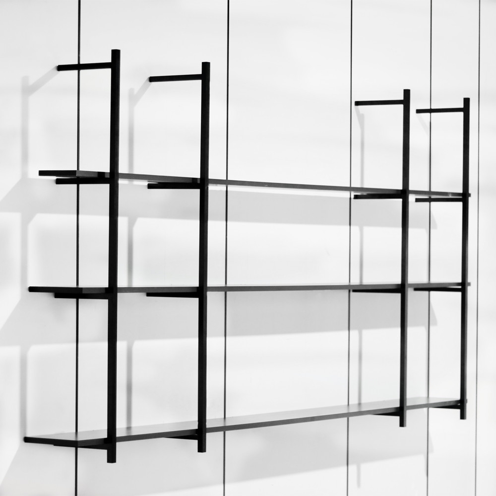 SGS 1650mm Height 3 Layer Aluminum Frame Wall Bookshelf