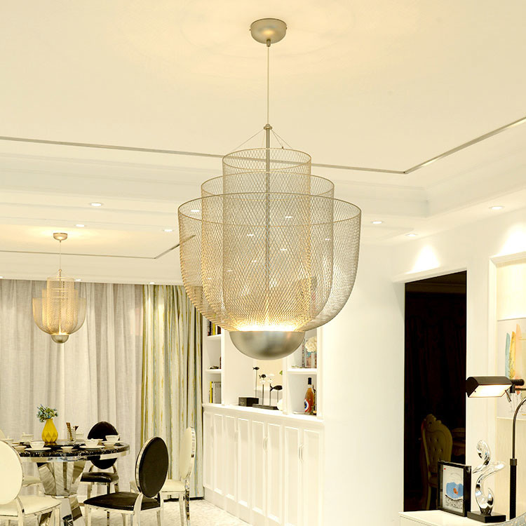 Creative modern gold metal ceiling chandelier art decor hanging lamps led pendant light