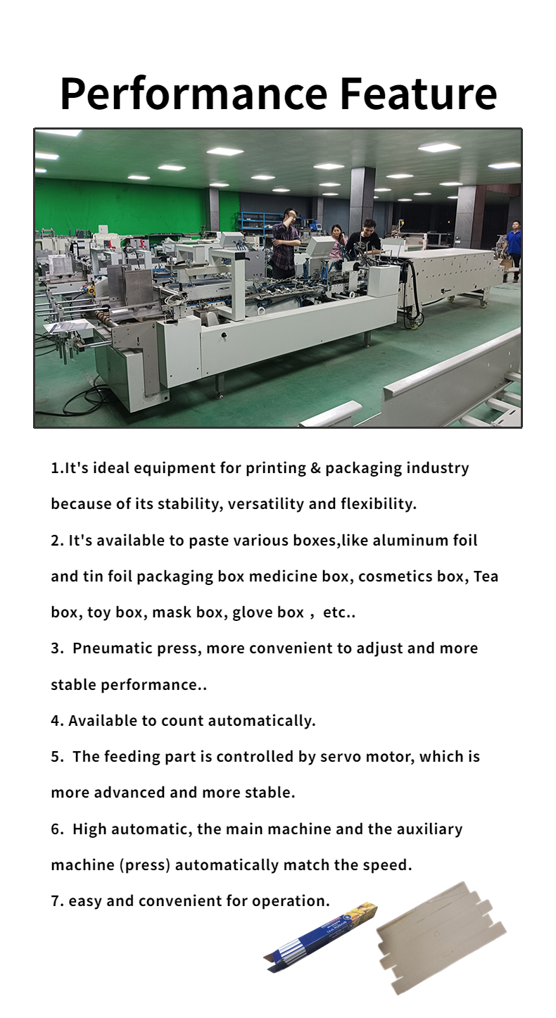 Automatic Aluminum Foil And Tin Foil Packaging Box Gluing Machine CQT-800