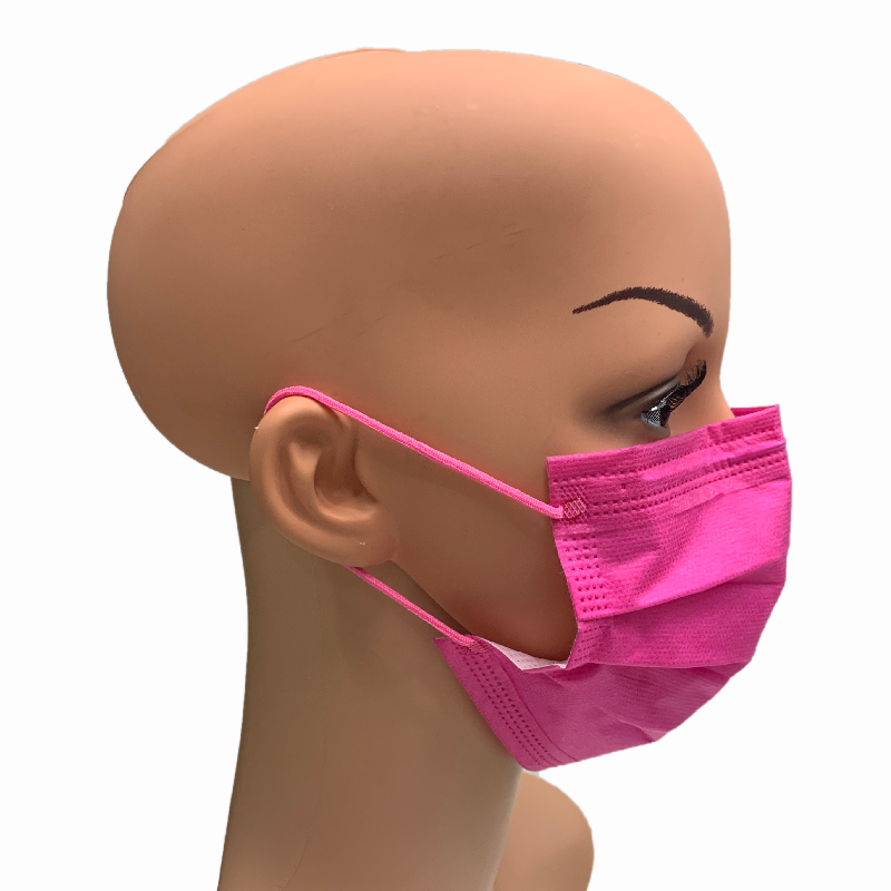 Plain 4 Layers Custom Earloop and Tie on 4Ply Pure Color Surgical Face Masks Disposable Medical Mask