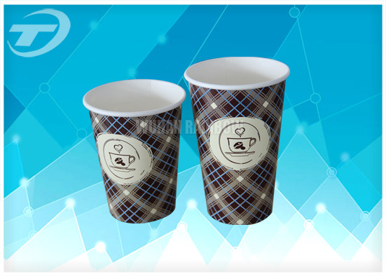Customized Food Grade Single Wall Paper Cups With Double Side PE Coated