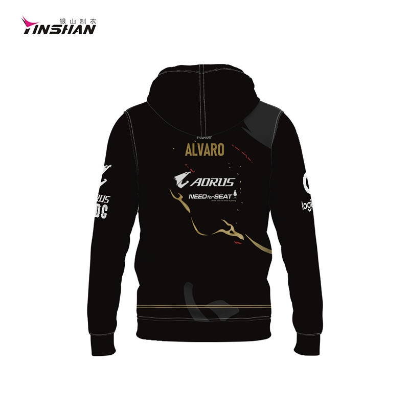 Fashion Embroidered Sports Hoodies Manufacture with Wicking Breathable Characteristic