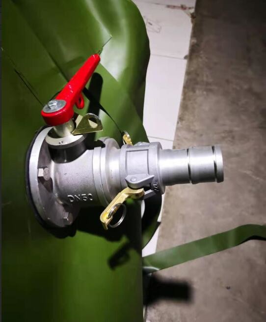 3500L Collapsible Bladder Tank For Fuel , Amry Green High Strength TPU Liquid Containment Fuel Bladder