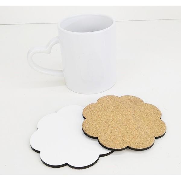 105*105mm Wavy Edge Flower shape Blank Sublimation Ccoasters Hotel And Restaurant Cup Mat