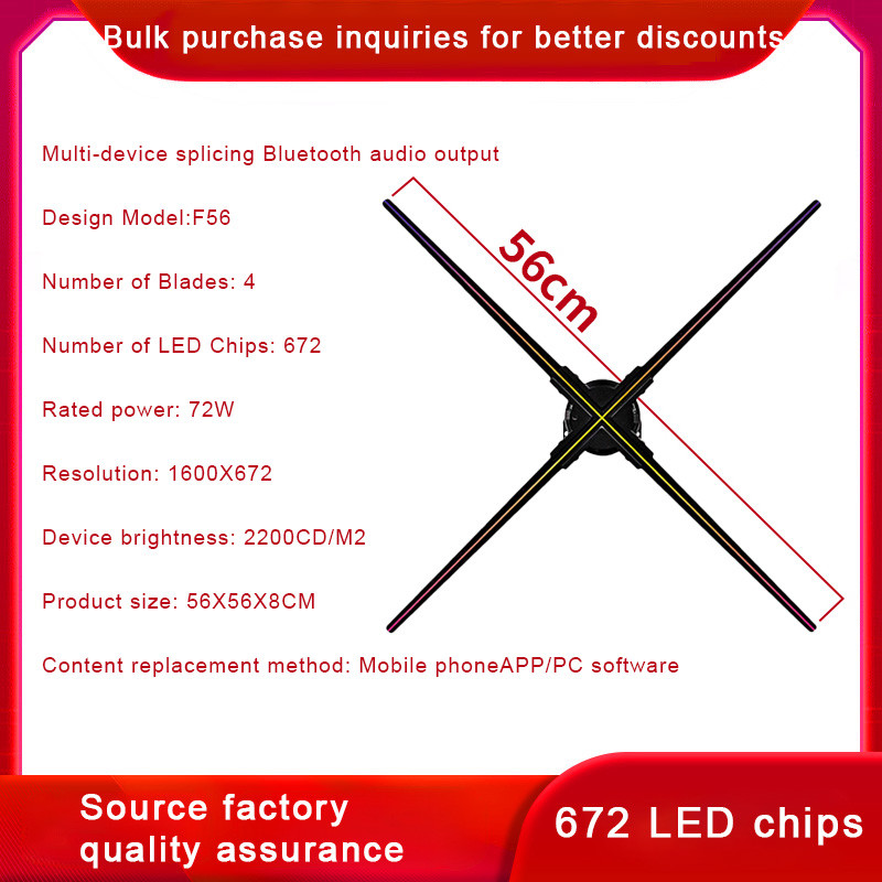 High-Brightness Holographic Display Fan manufacturer for Interactive Advertisements and Product Presentations